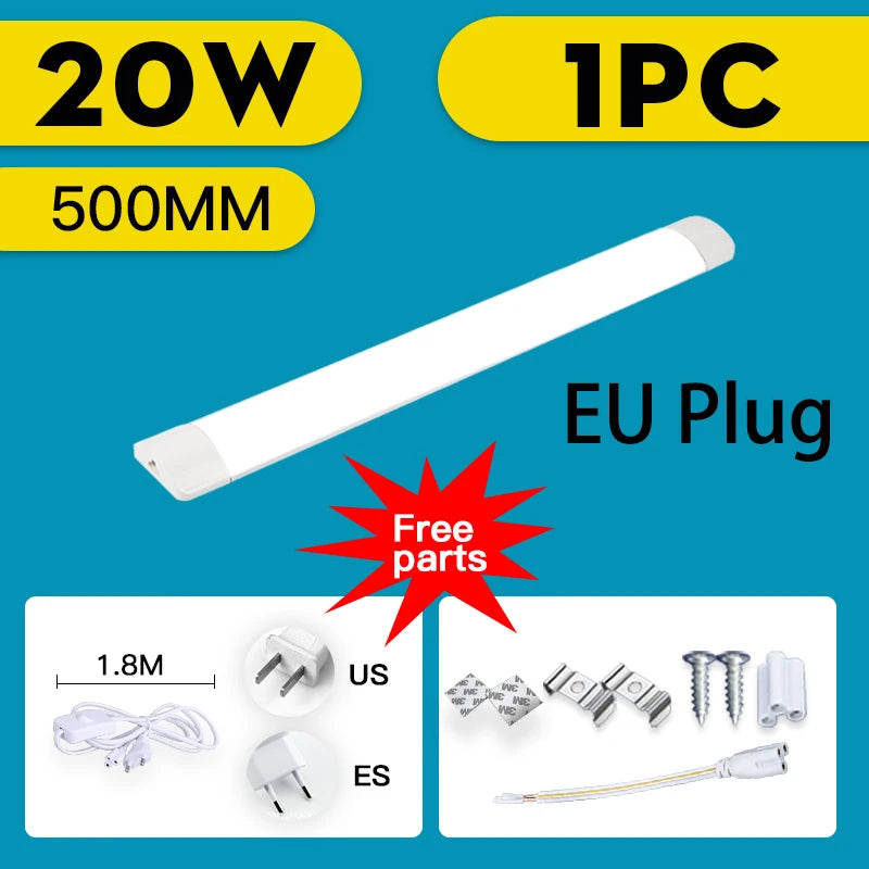 Led Tube Light 85-265V Led Bar Lamp Under Cabinets Lamp Tube Ceiling Wall Lamps Home Indoor Lighting Fixture For Kitchen Bedroom - GlowMart