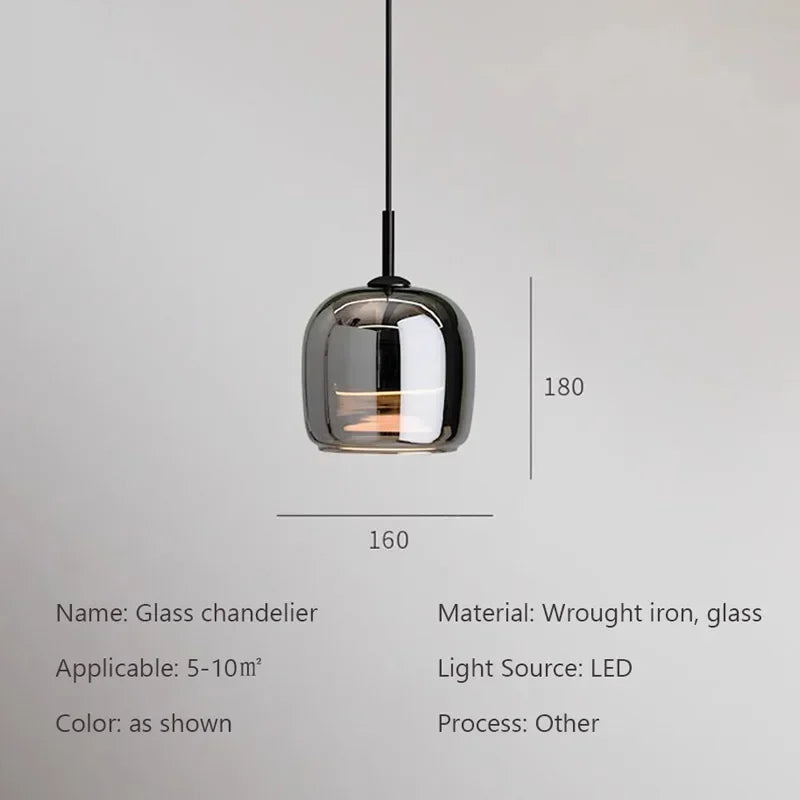 Nordic Glass LED Chandeliers Luxury Pendant Lamp Modern Minimalist  hanging light fixture decorative indoor lighting - GlowMart