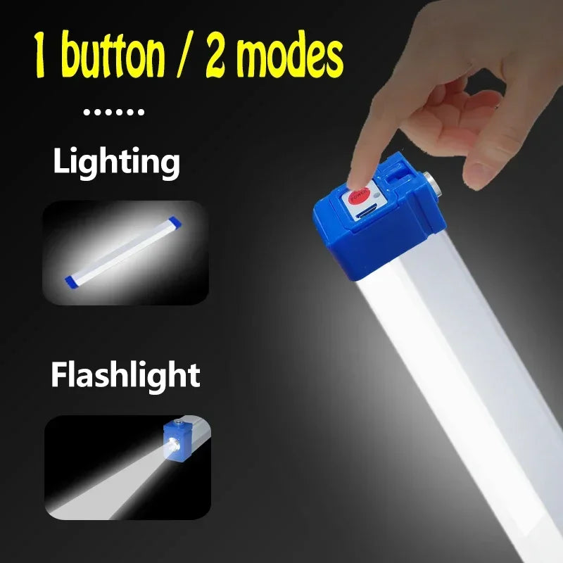 LED Rechargeable Lamp Tube USB 5V Emergency Light Camping Magnetic Portable Lightinging Night Market Outdoor Vehicle Hard Strip - GlowMart
