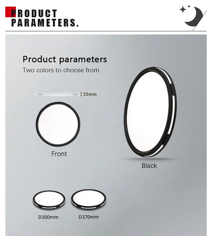 LED Ceiling Light Modern Creative Circular Living Room Bedroom Home Three Proof Ceiling Lamp Kitchen Bathroom Decor Lighting