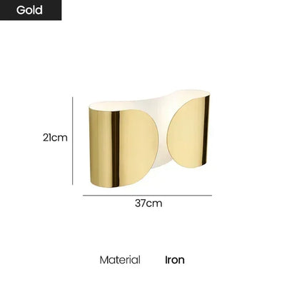 Modern LED wall lamps Dining Living room indoor artistic decorative lighting Bedroom bedside black gold white metal wall lamps - GlowMart