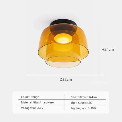 LEVELS Glass Ceiling Lamp Bedroom led Medieval Colourful lamps for Restaurant Creative Dining Room bedroom decorating Lamps