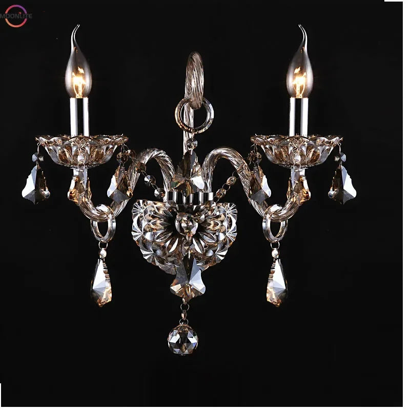 Luxury Wall Sconce Lighting European-style wall lights mirror front lamp bedside lamp crystal lighting bedroom  decor lights - GlowMart