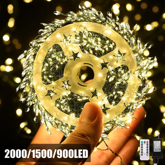 LED Firecracker String Lights EU/US DC Power Remote Control Halloween Garland Fairy Light for Wedding Party Christmas Decoration