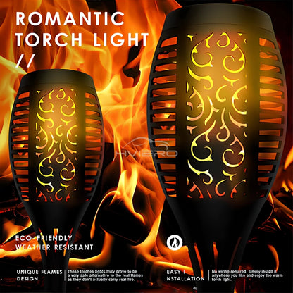 1/2/4/8Pcs Solar Flame Lights 12LED Bulbs Flickering Waterproof Garden Decoration Outdoor Lawn Path Yard Patio night Floor Lamps