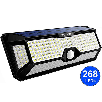 268 led Solar Led Light Outdoor Garden Decoration Wall Lamp With 4 Mode IP65 Waterproof Solar Motion Sensor Light for Yard Door