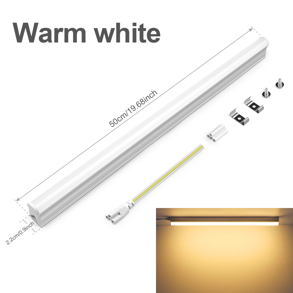 T5 Led Tube Light 220V 110V 230V 50cm Wall Lamp Bulb Light Lampada 15W Tobe lampa  For Home Indoor Basement Kitchen Lighting - GlowMart