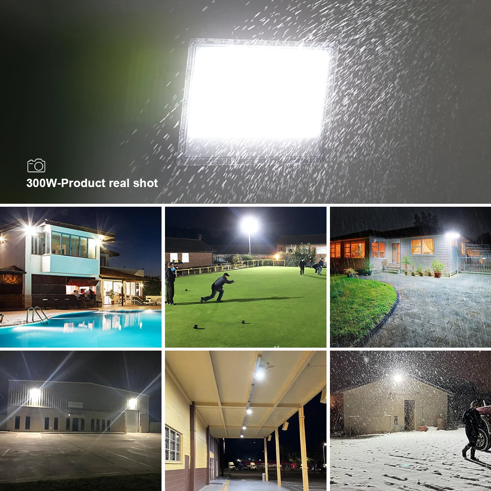 50W 100W 200W 300W 500W Led Floodlight Outdoor IP66 Waterproof 220V Reflector LED Garden Lighting Street Lamp Wall Flood Lights - GlowMart