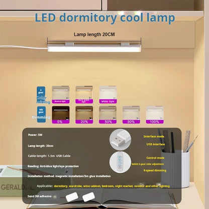 Led Light Tube Reading Lamp Learning 20cm-50cm Cold/warm/neutral/white Magnetic Wall Usb Night Dimmable Closet Strip Cabinet Bar - GlowMart