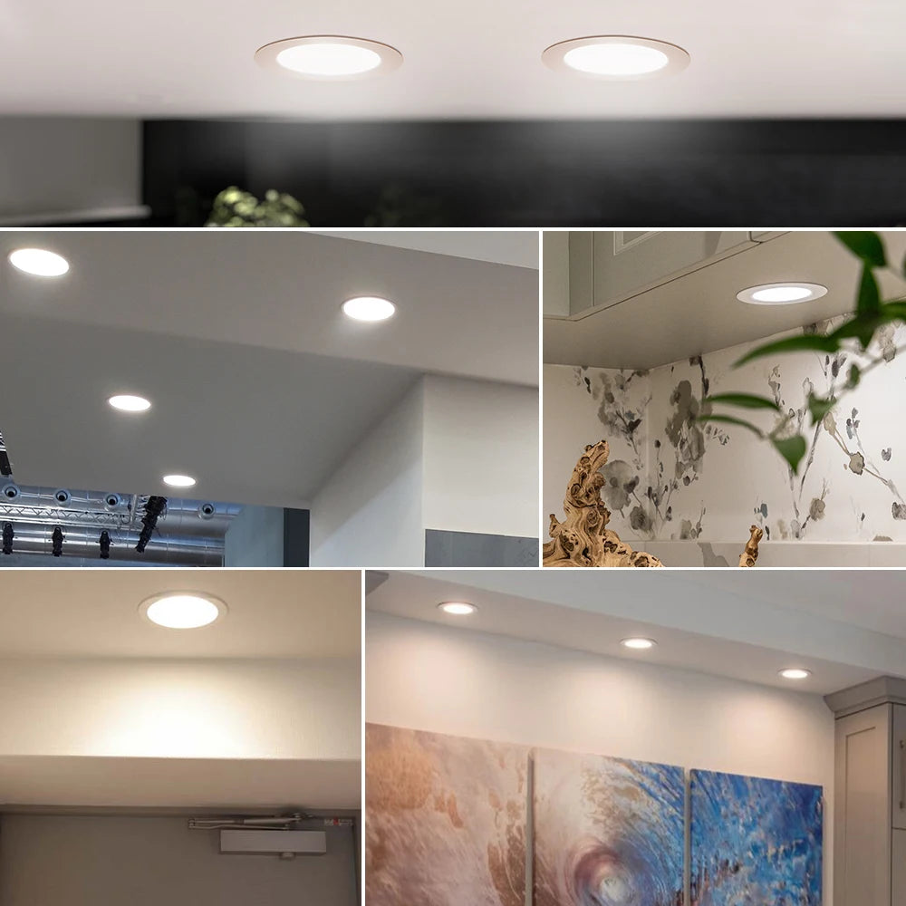 10Pack LED Downlight 220V Recessed Round Ceiling Dowm Light Bedroom Indoor Living Room For Home Decor Lighting LED Spot Lamp - GlowMart