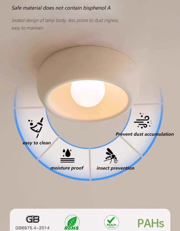 Entrance Ceiling Light Creamy Style Balcony Hallway Light Hallway Laundry Room Light Wardrobe Creative  Lighting Fixtures