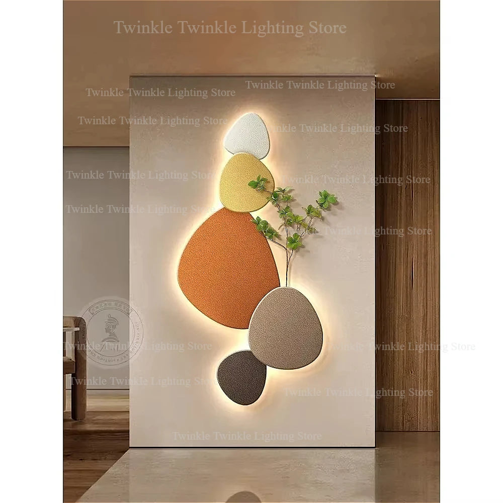 New Style Living Room Wall Lamp Porch Decorative Painting Wall Lights Green Plant Mural Corridor Aisle Painting Wall Lamp Plug - GlowMart