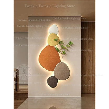 New Style Living Room Wall Lamp Porch Decorative Painting Wall Lights Green Plant Mural Corridor Aisle Painting Wall Lamp Plug - GlowMart