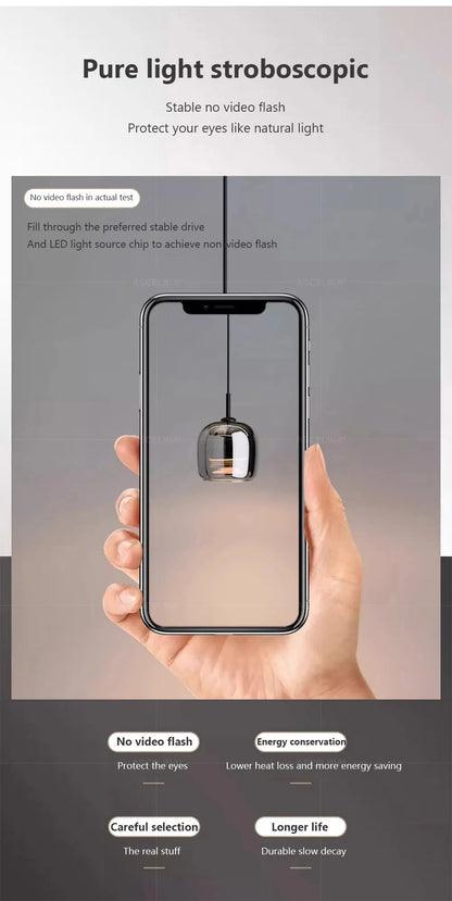 Nordic Glass LED Chandeliers Luxury Pendant Lamp Modern Minimalist  hanging light fixture decorative indoor lighting - GlowMart