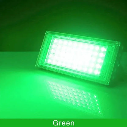 50W LED Flood Light IP65 Waterproof Reflector Led Spotlight AC 220V Outdoor Floodlight Red Green Blue Garden Lighting - GlowMart