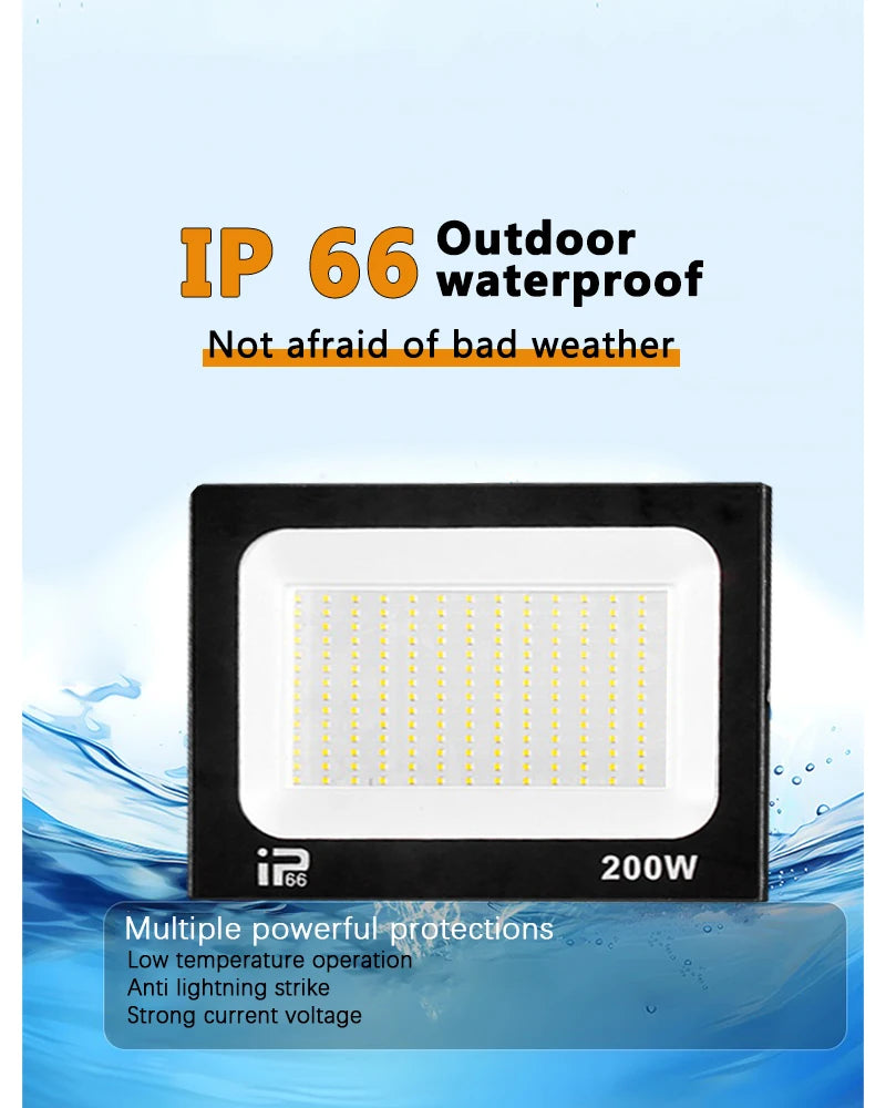 Floodlight Outdoor LED IP66 Waterproof Path Light Spotlight 10W 20W 30W 50W 100W 200W Outdoor Garden Porch Courtyard Lamp - GlowMart