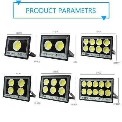 Led Flood Light 100W-1000W AC 220V Outdoor Wall Floodlight Spotlight IP66 Waterproof LED Street Lamp - GlowMart