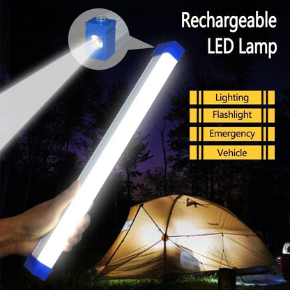 LED Rechargeable Lamp Tube USB 5V Emergency Light Camping Magnetic Portable Lightinging Night Market Outdoor Vehicle Hard Strip - GlowMart