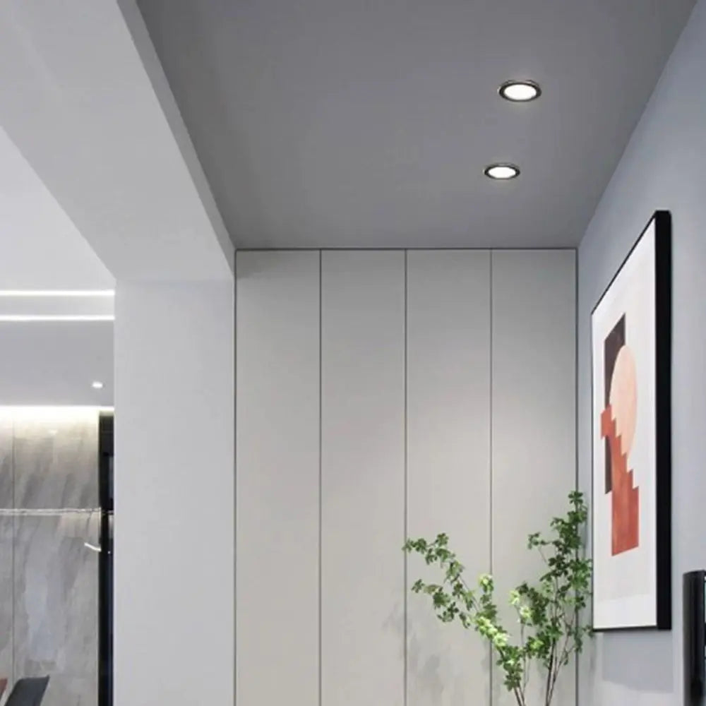Durable Recessed LED Downlight Spot Light Energy Saving Down Lights Anti Glare Tricolor Dimmable Ceiling Spot Lights Living room - GlowMart