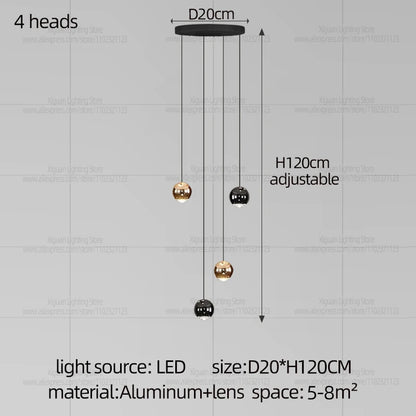 Modern Home decor Led Lights Pendant Light Lamps Chandeliers For Living Room Hanging Light Indoor Lighting LED Stair Chandelier - GlowMart