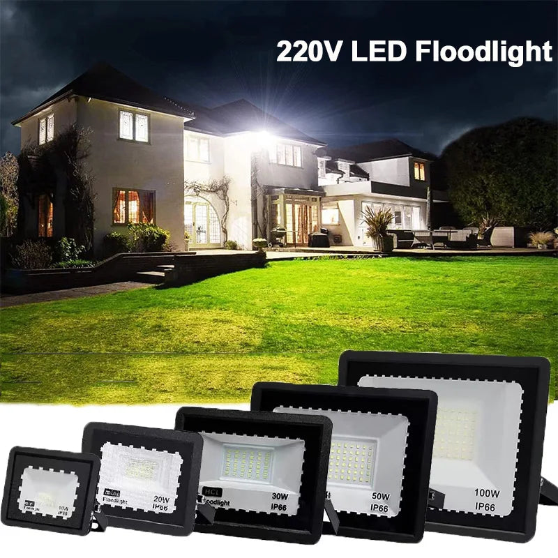 Outdoor LED Flood Lights 10W 20W 30W 50W 100W Bright Security Light IP66 Waterproof White Floodlight for Garage Garden Stadium - GlowMart