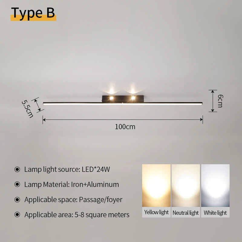 Ceiling Lamp Modern Living Room Light Restaurant 3-color Variable Light Home Decor Lighting Bedroom Balcony LED Ceiling Light