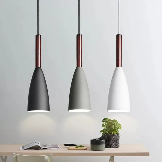 Modern Nordic Pendant Lights Multicolor Minimalist Hanging Lamps E27 Edison Bulb for Dining café Bedside pendant light - GlowMart