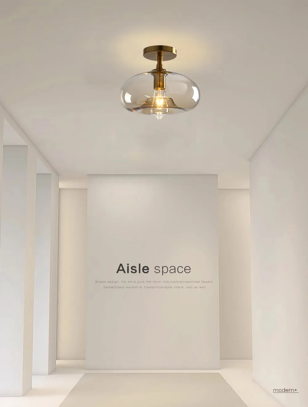 Modern LED Glass Ceiling light Minimalist Cloakroom Balcony Bedroom Dining Room Lighting Hallway Lamp Indoor lighting