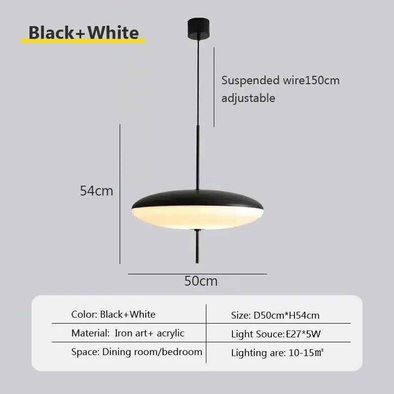 Nordic LED Pendant Light Flying Saucer Design Lamp For Bedroom Living Room Bar Cafe Office Indoor Simple Home Decorative Fixture - GlowMart