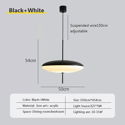 Nordic LED Pendant Light Flying Saucer Design Lamp For Bedroom Living Room Bar Cafe Office Indoor Simple Home Decorative Fixture - GlowMart