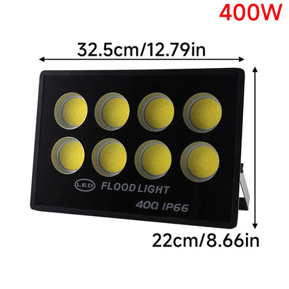 LED Flood Light AC220V 400W 500W 600W 800W IP66 Waterproof Outdoor Garden Projector Lighting Refletor Spotlight Wall Floodlight - GlowMart