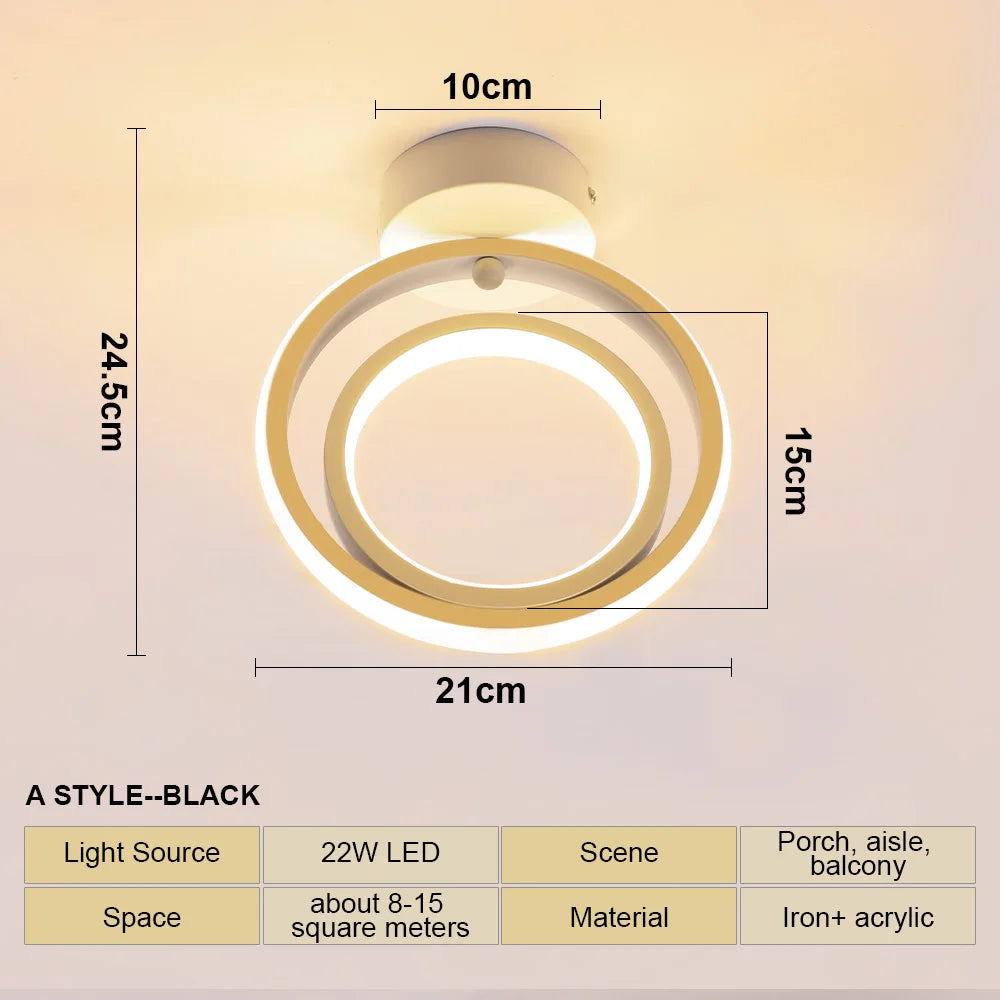 LED Ceiling Light Modern Aisle Ceiling Lamp Indoor Hallway Lighting Small Surface Mounted Fixtures Bedroom Balcony Office Lights