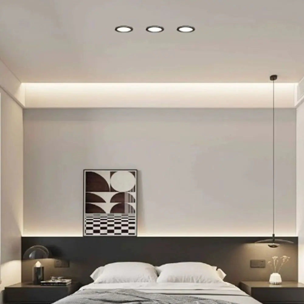 Durable Recessed LED Downlight Tricolor Dimmable Spot Light Down Lights Anti Glare 5W 7W Ceiling Spot Lights Indoor - GlowMart