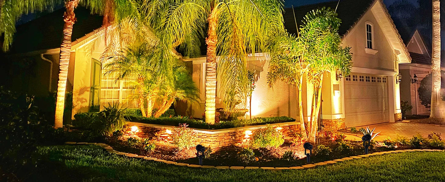 4/6/8LEDS 3000K Outdoor Spotlight Landscape IP65 Low Voltage Garden Lighting for Tree 220V Pathway Yard Lawn Ground Spotlight