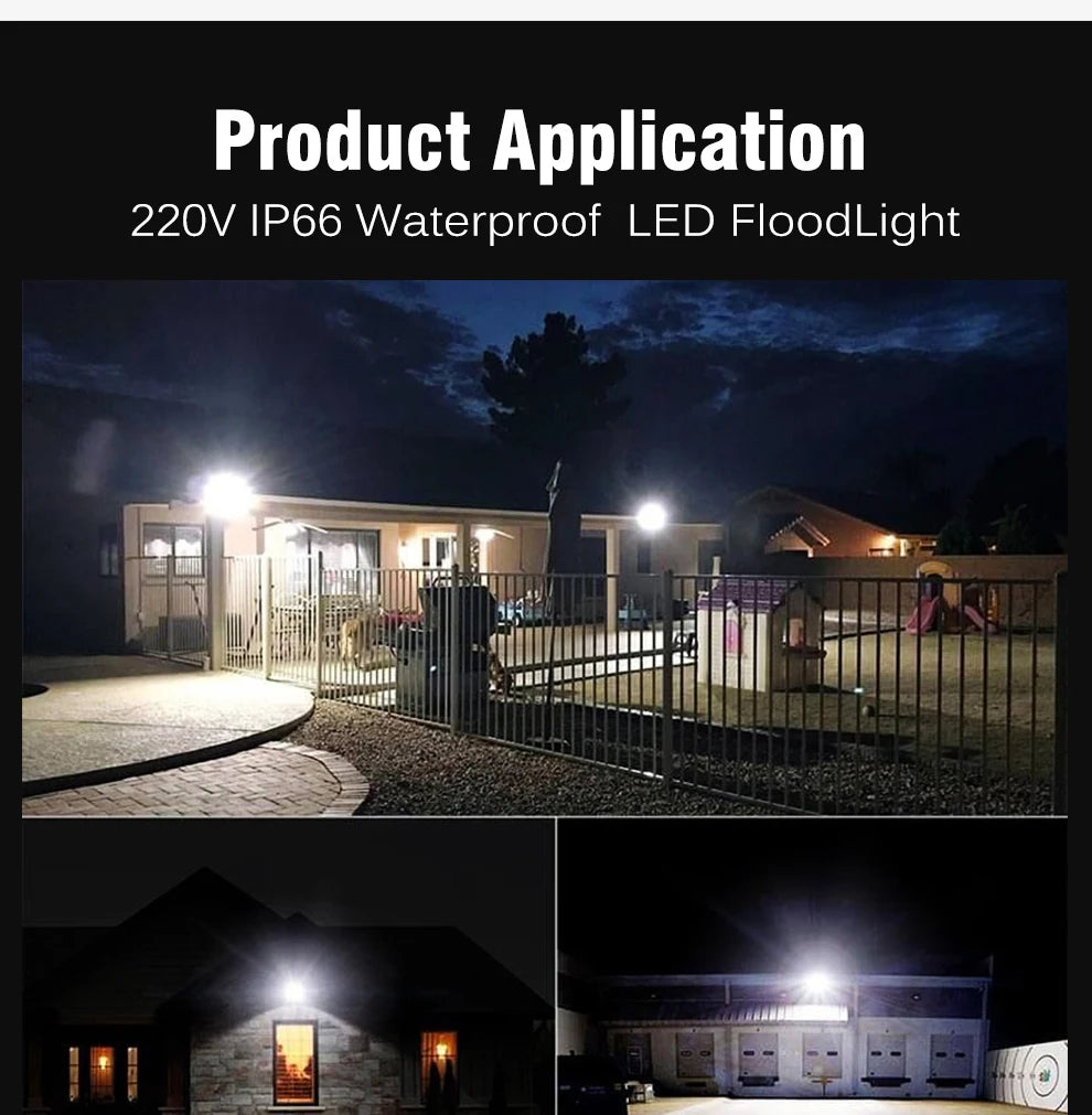 High Brightness LED Floodlight 100W 200W 300W IP66 Waterproof Flood Light For Garden Street Outdoor Lighting - GlowMart