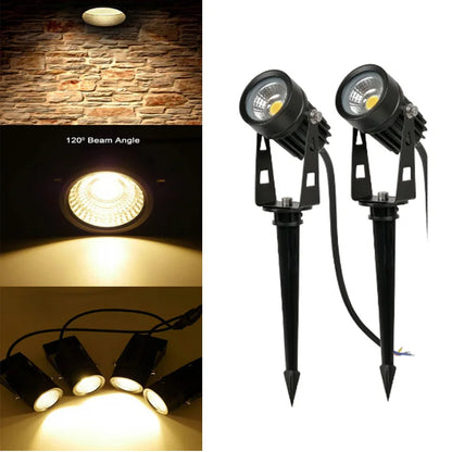 4PCS 1W 3W 5W 7W 10W LED Garden Lawn Lamp Outdoor LED Spike Light Waterproof Lighting Garden Path Spotlights AC 85-265V  DC12V - GlowMart