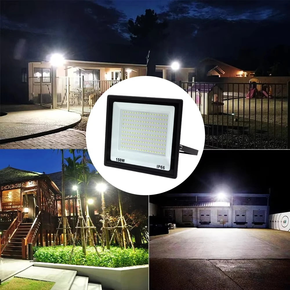 50W 100W 300W High Brightness LED Floodlight Aluminum Light Body Waterproof IP66 Outdoor Wall Lamp Courtyard Street Lighting - GlowMart