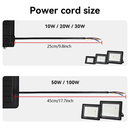 LED Floodlight Outdoor Remote-Controlled RGB Floodlights IP66 Waterproof Wall Spotlight Fountain Landscape Decorative Lights - GlowMart