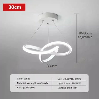 DARHYN Modern LED Pendant Light Creative Hanging Light Irregular Streamlined Design Suitable For Indoor Lighting In Restaurants - GlowMart