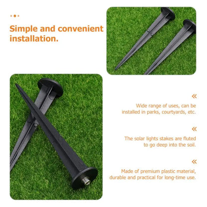 6Pcs Light Stake Stakes Lights Ground Spike Solar Garden Spikes Landscape Lamp Replacement Led Yard Flood Lamps Lighting Pathway - GlowMart