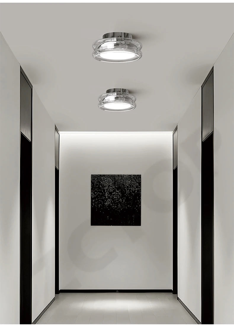 Nordic Lustre LED Glass Ceiling Lamp for Bedroom Study Room Aisle Corridor Home Decoration Chandelier Ceiling Lighting Fixtures