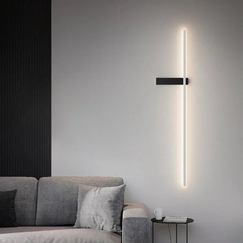 LED Wall Lamp Modern Minimalist Strip Wall Decor Lights Lighting for Bedroom Bedside Living Room TV Sofa Lobby Background Decor