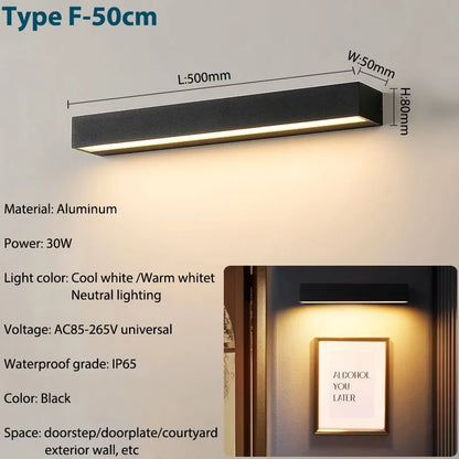 LED Outdoor Porch Wall Sconces Aluminum Exterior Wall Light Fixtures IP65 Waterproof Lamp for House Patio Doorway Garage Decorat - GlowMart