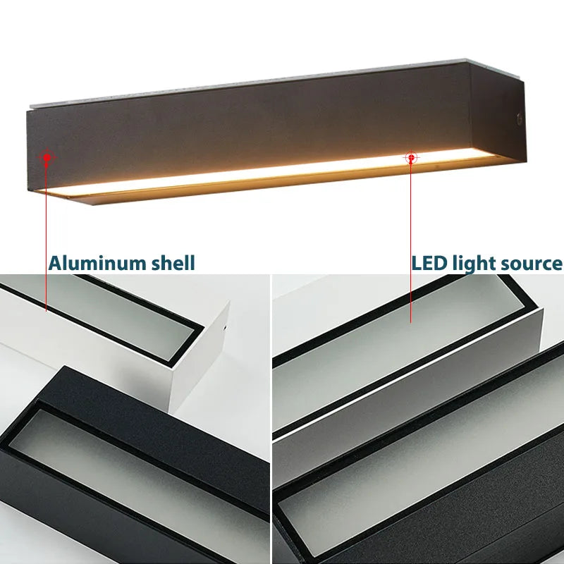 LED Outdoor Porch Wall Sconces Aluminum Exterior Wall Light Fixtures IP65 Waterproof Lamp for House Patio Doorway Garage Decorat - GlowMart