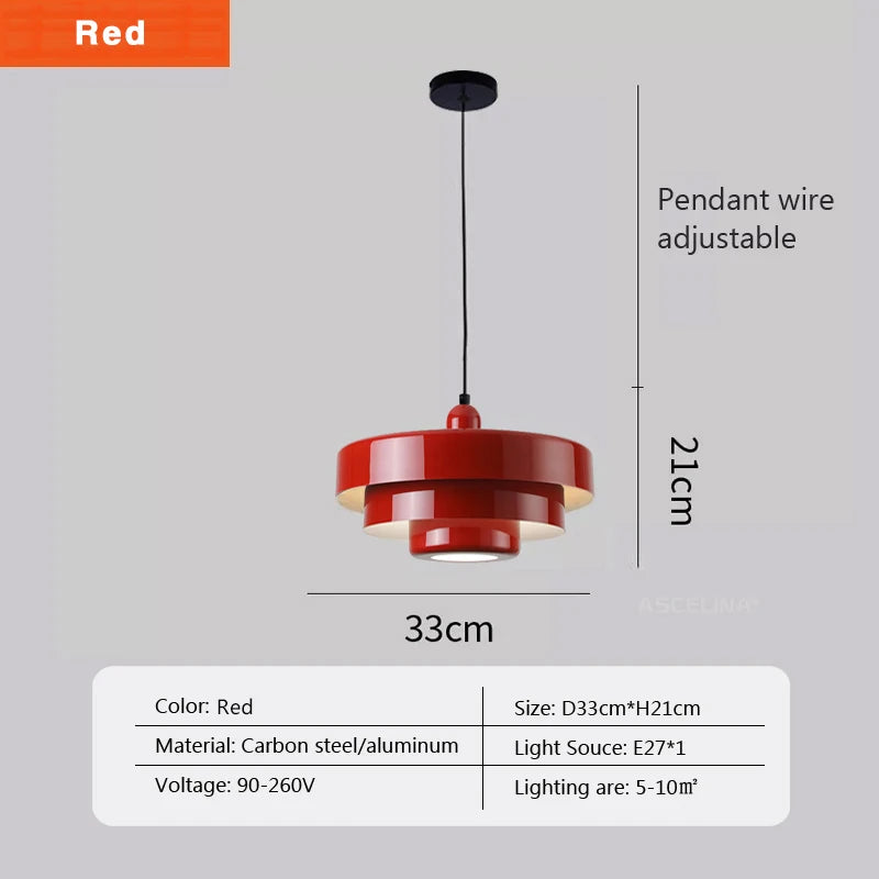 Nordic Pendant Light Medieval Aluminum Ceiling Chandelier for Living Room Bedroom Dining Room Bar Simple Indoor Home Decor Light - GlowMart