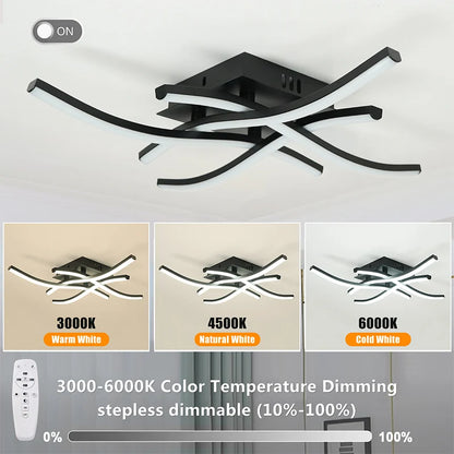 Ceiling Lamp Modern Living Room Lamp For Dining Room Bedroom Balcony LED Ceiling Light 28W Curved Design Panel lights For Home