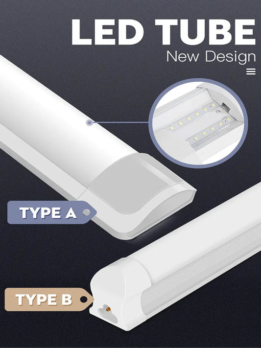 LED Tube Fixture Lamp Lighting Strip Home Highlight 220V LED Lights Bedroom Kitchen Cabinet Led Bulb Tube With Cable Light Tube - GlowMart