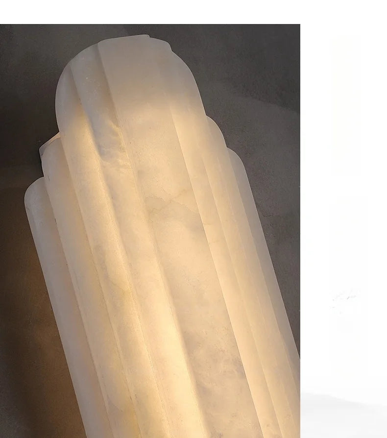 Luxury Marble Wall Lamp for Villa Living Room Corridor Stair Spanish Alabaster Decor Lighting French Postmodern Designer Light