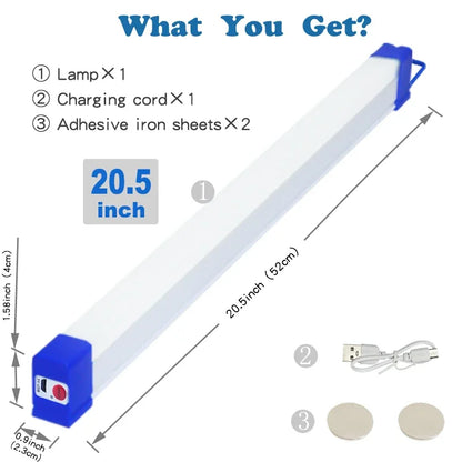17/32/52CM LED Rechargeable Tube Camping Light Magnetic Suspension Portable Light Bulb Emergency Night Market Outdoor Lighting - GlowMart