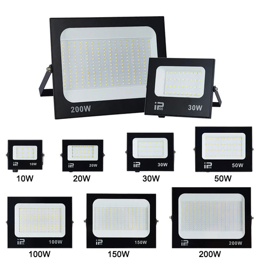 200W LED Flood light Spotlight Projector Outdoor Lighting 6500k Waterproof IP66 for Wall Garage Gym Street 220V - GlowMart
